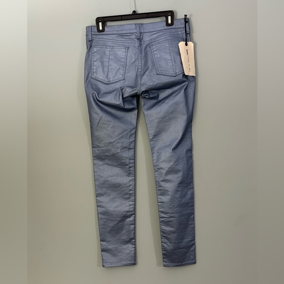 Rag & Bone Metallic Skinny Legging Jeans Steel Coated Denim Size 30 Made in USA - Picture 4 of 15
